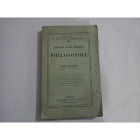 NOUVELLES ETUDES D'HISTOIRE DE LA PHILOSOPHIE - EMILE BOUTROUX